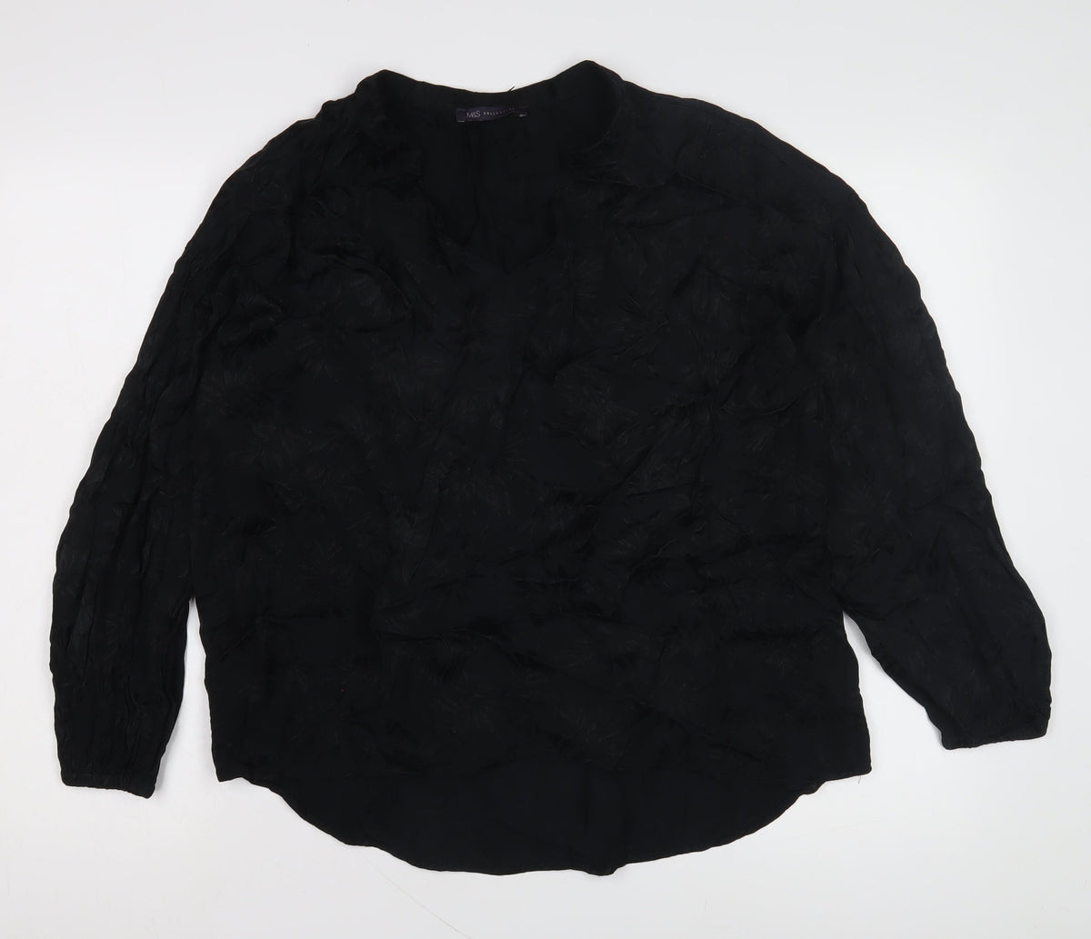 Marks & Spencer Women’s Black Long Sleeve Blouse, Size 14