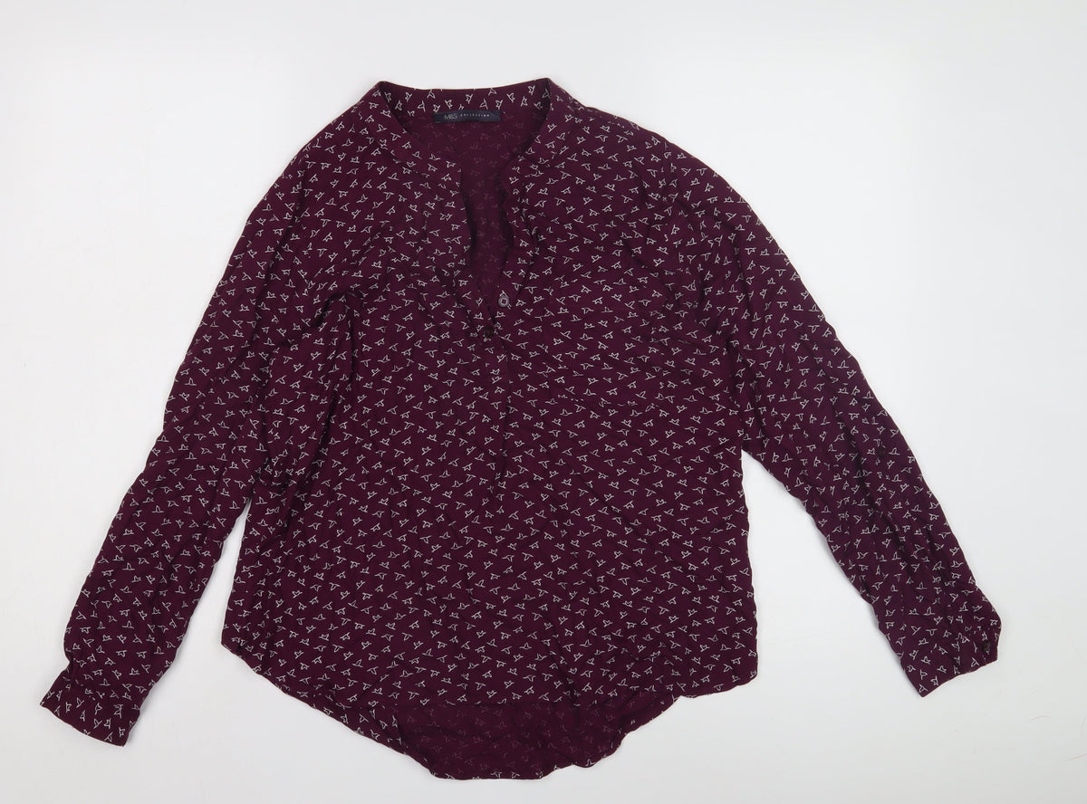Marks & Spencer Women's Pink Blouse Size 10