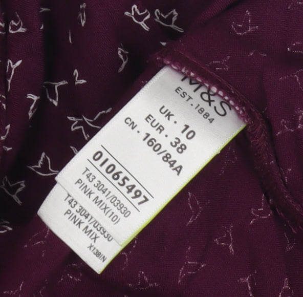 Marks & Spencer Women's Pink Blouse Size 10