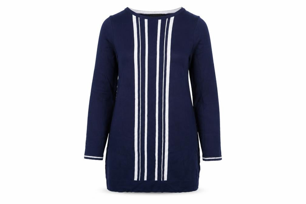Evans Women's Blue Striped Pullover Jumper Size 16
