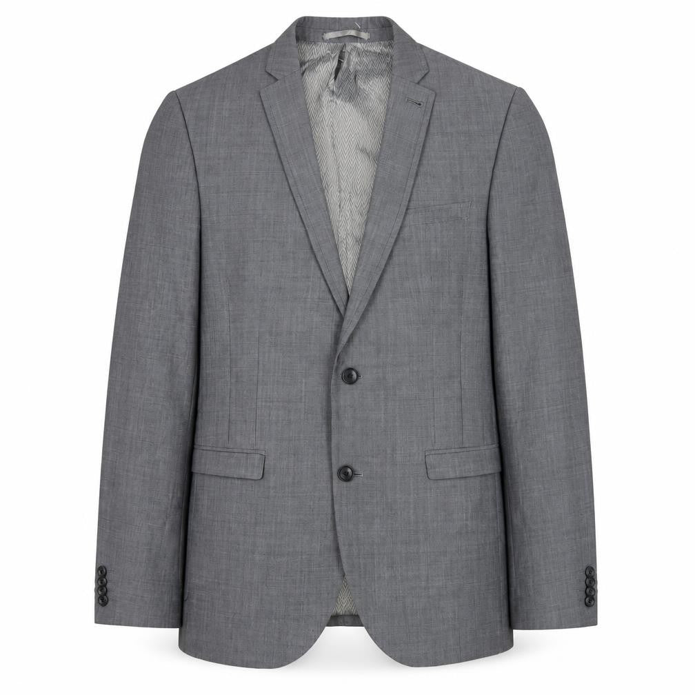 Next Men's Grey Blazer, Size 40R, Wool-Blend, Formal