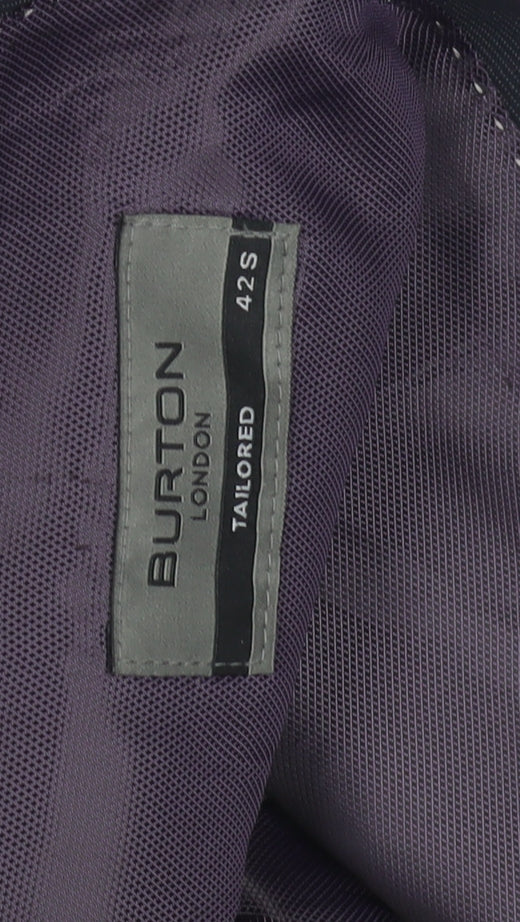 Burton Men's Black Blazer 42S Short Notch Lapel