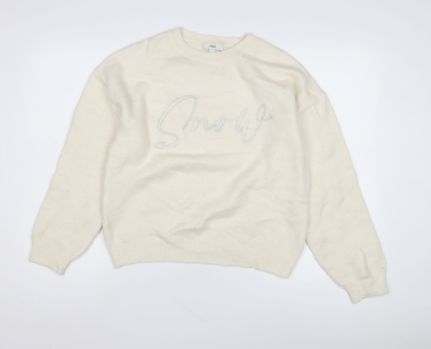 Marks and Spencer Women Beige Pullover Jumper S