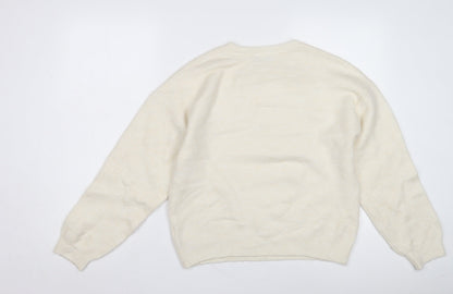 Marks & Spencer Women Beige Pullover Jumper S