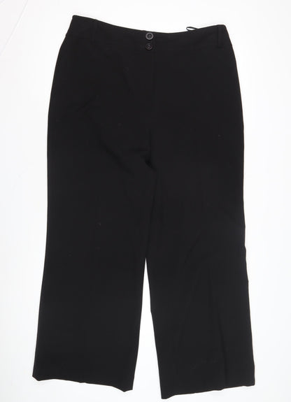 Country Casuals Women's Black Wide-Leg Trousers Size 16