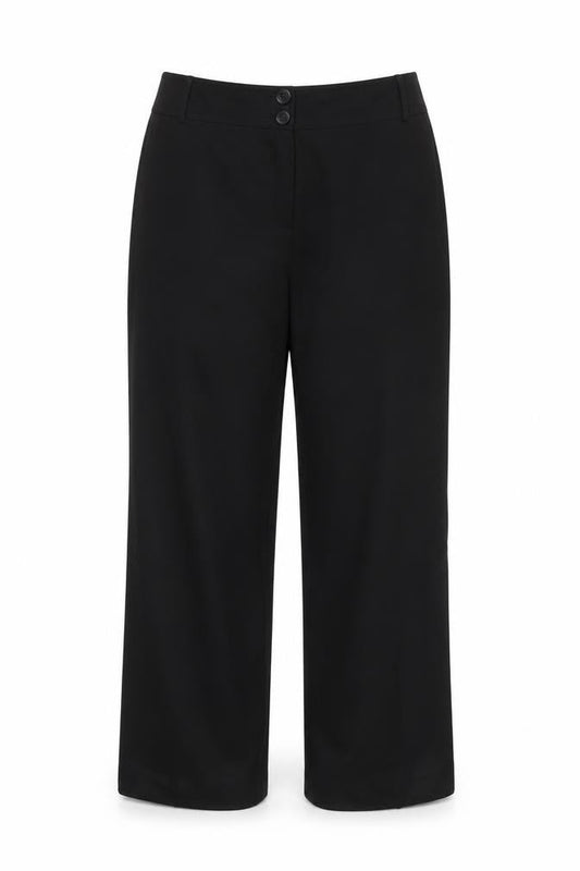 CC Women's Black Wide-Leg Trousers Size 16