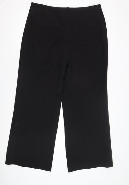 Country Casuals Women's Black Wide-Leg Trousers Size 16