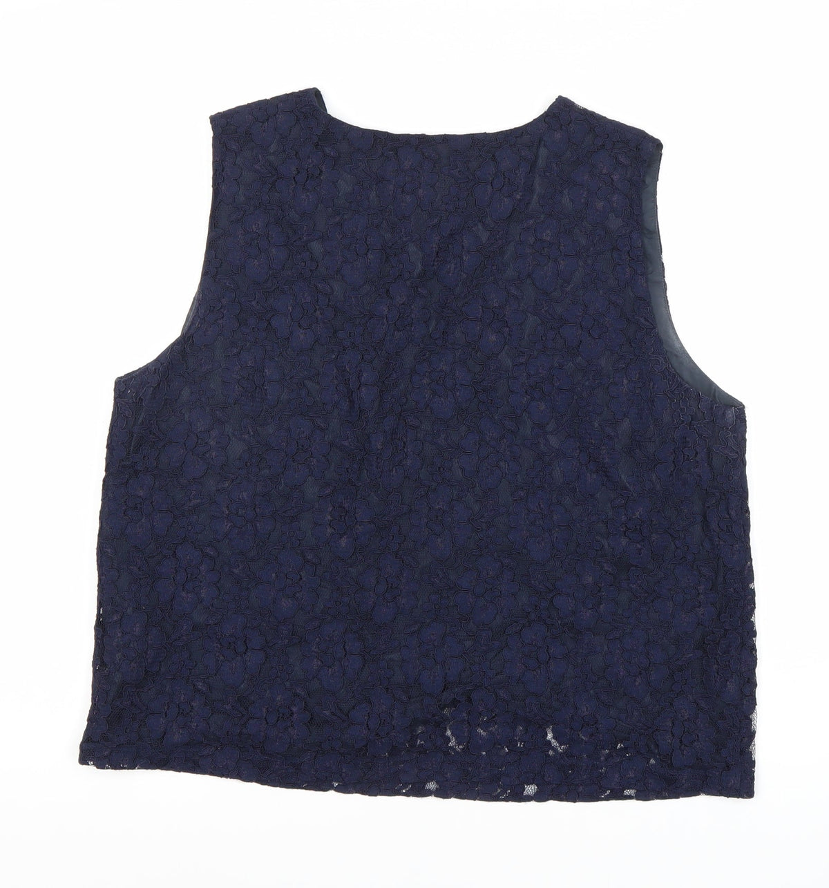 Monsoon Women's Blue Sleeveless Lace Top