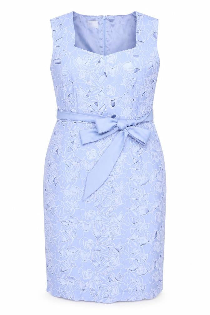 Madeline Women's Blue Floral Sheath Dress Size 12