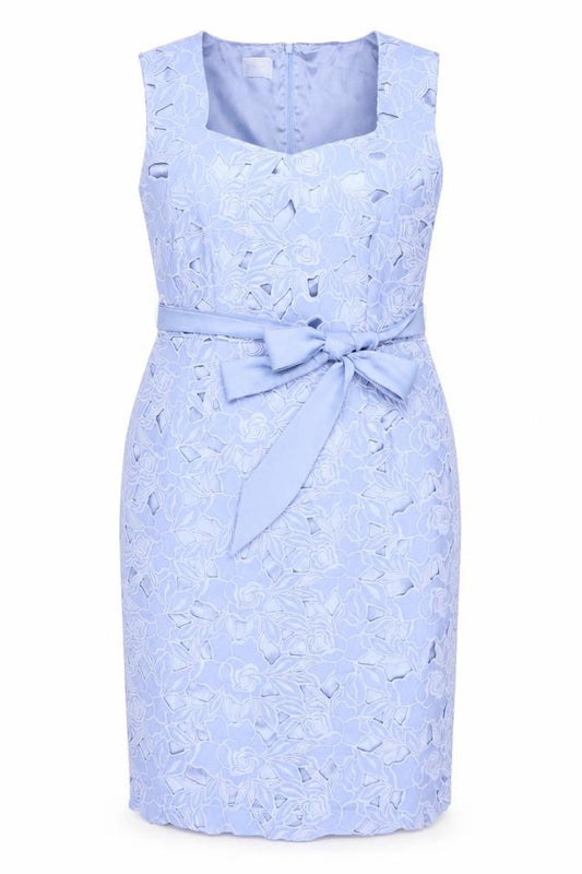 Madeline Women's Blue Floral Sheath Dress Size 12
