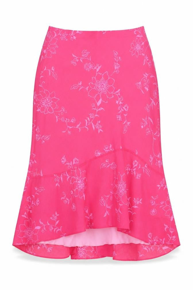 Marks & Spencer Women's Pink Floral Skirt Size 12