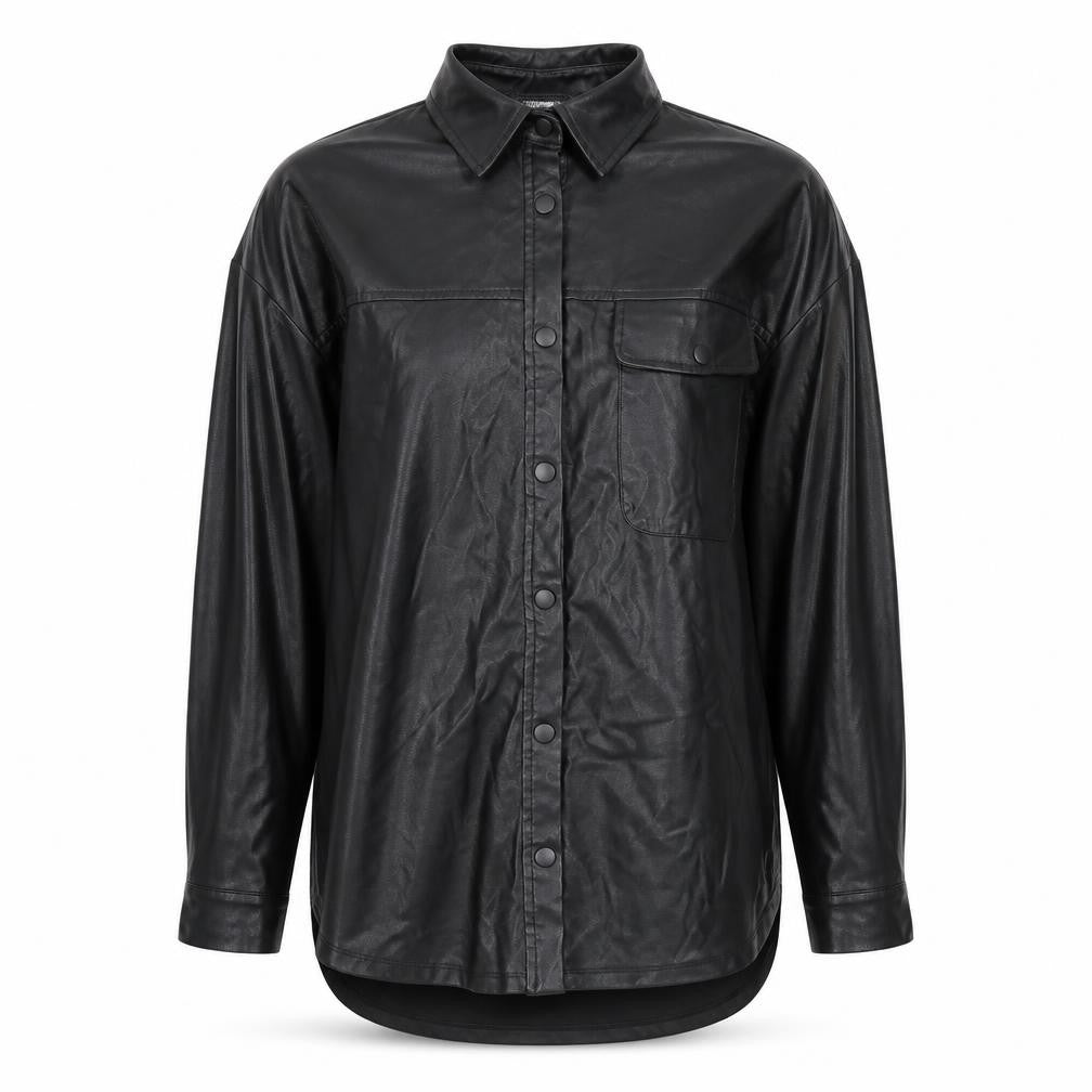 ASOS Women's Black Snap Button Coat Size 8