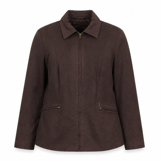 BHS Women's Brown Zip-Up Jacket Size 12