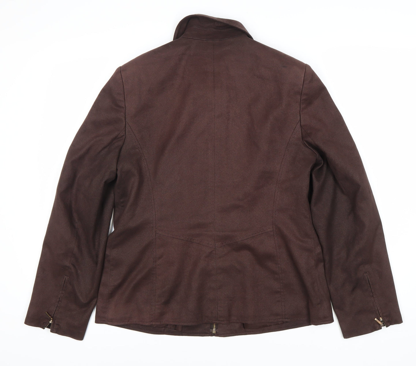 BHS Women's Brown Zip-Up Jacket Size 12