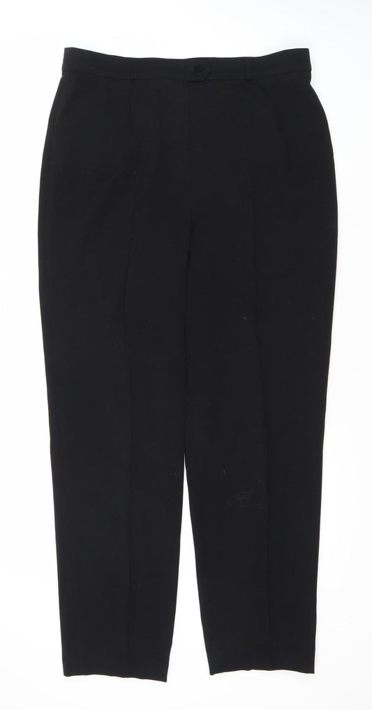 Gerry Weber Women's Black Straight Trousers Size 16