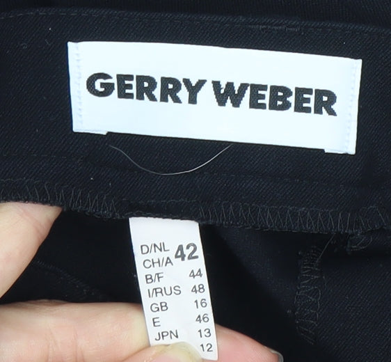 Gerry Weber Women's Black Straight Trousers Size 16
