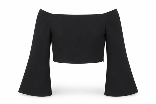 Zara Women's Black Off the Shoulder Top, Size L