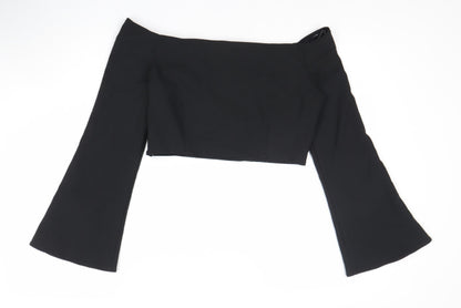 Zara Women's Black Off the Shoulder Top, Size L