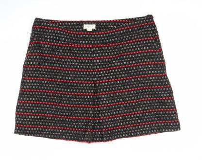 Monsoon Women's Geometric Black Red Skirt Size 14
