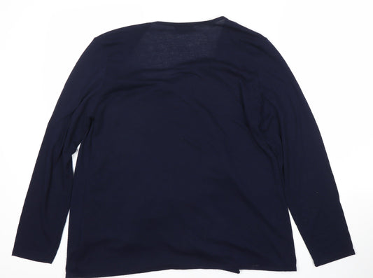 Roman Women’s Navy Wrap Jumper, Size 14