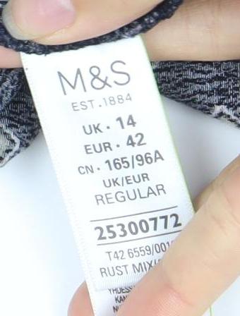Marks & Spencer Women's Blue Geometric Dress