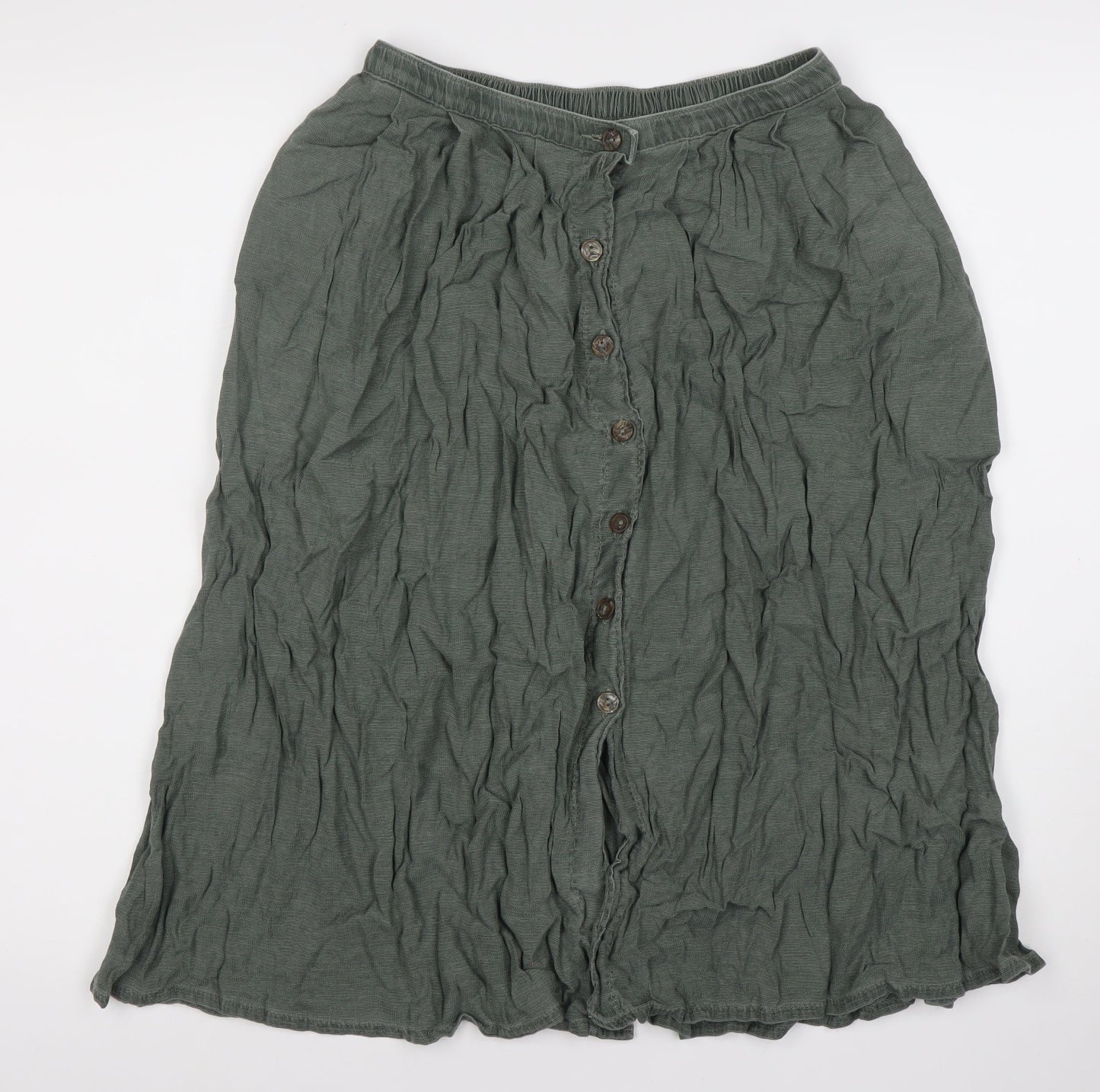 Marks and Spencer Women's Green Midi Skirt UK 14
