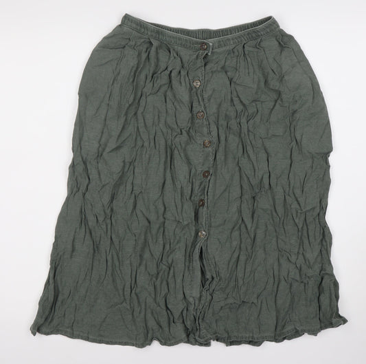 Marks and Spencer Women's Green Midi Skirt UK 14