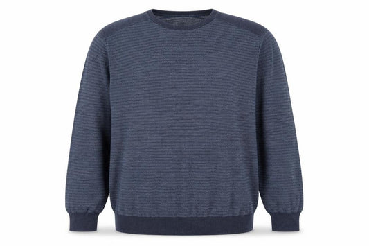 Marks & Spencer Men's Blue Striped 2XL Pullover Jumper