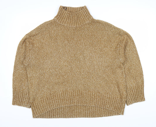 H&M Women's Brown Roll Neck Pullover Jumper, Size S