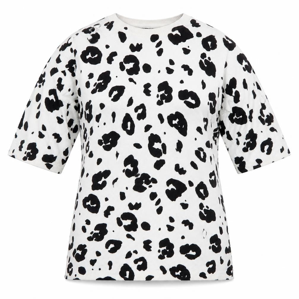 Marks & Spencer Women's Animal Print T-Shirt - Black, Size S