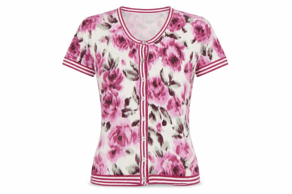 Linea Women's Floral Cardigan - Multicoloured S