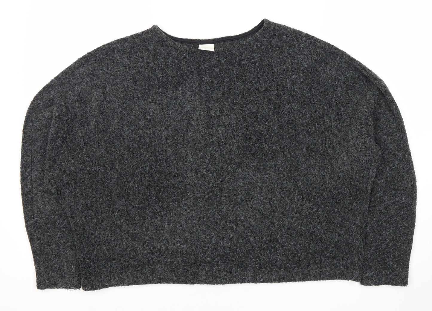H&M Women's Grey Pullover Jumper, Size 12, Acrylic Blend
