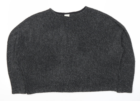 H&M Women's Grey Pullover Jumper, Size 12, Acrylic Blend