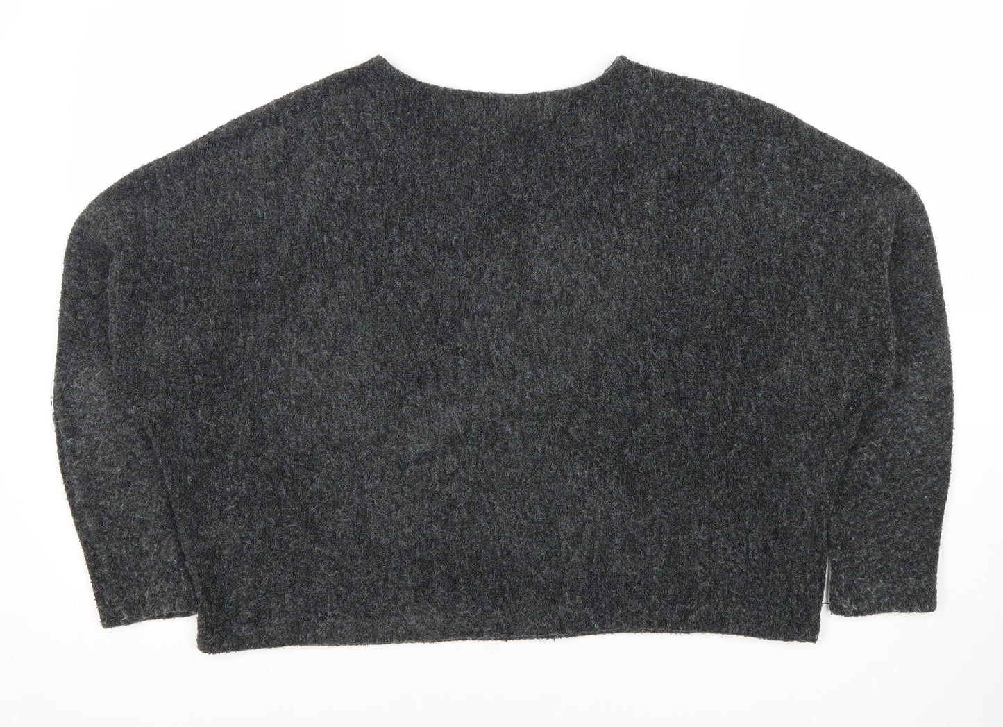 H&M Women's Grey Pullover Jumper, Size 12, Acrylic Blend
