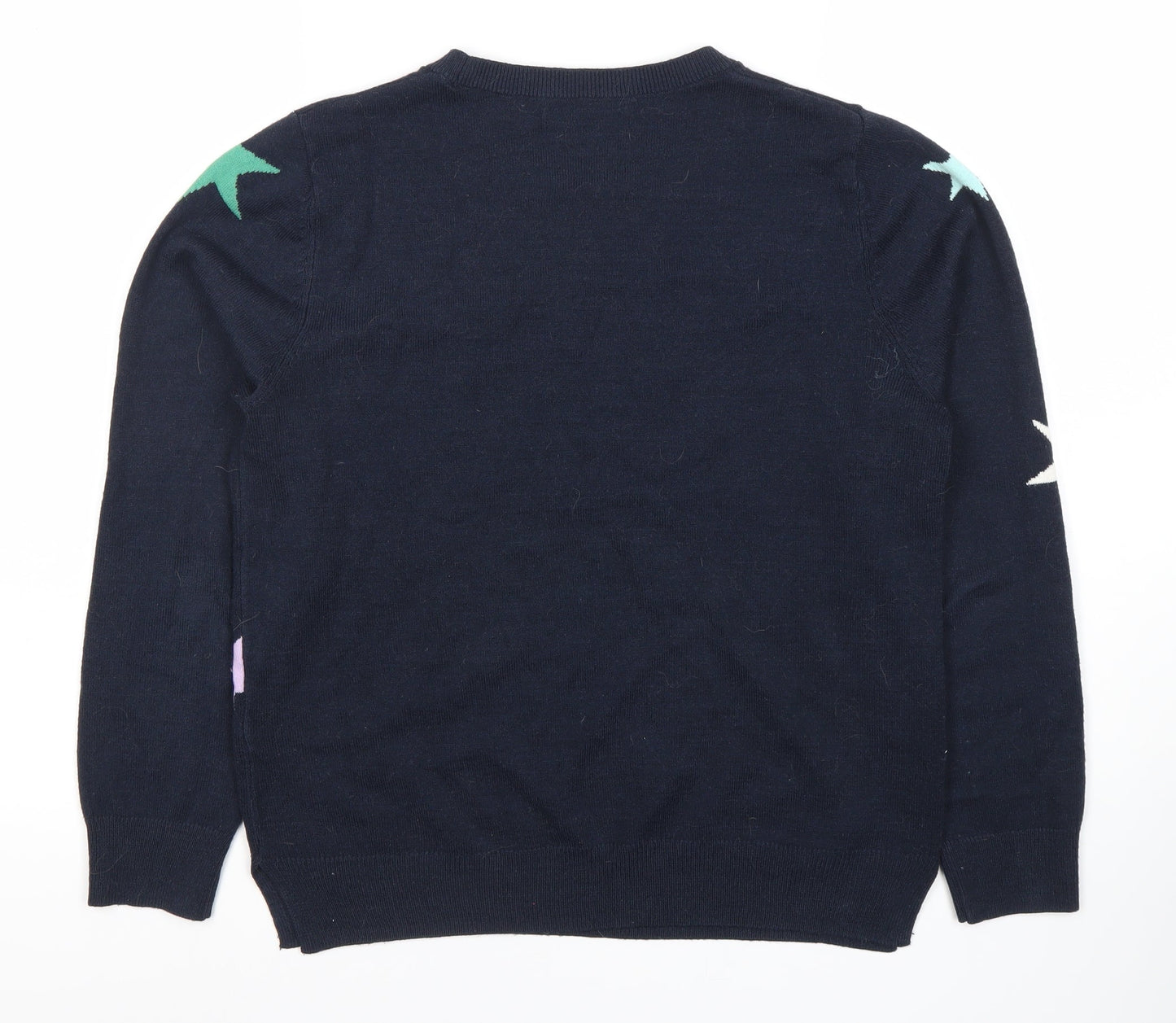 Marks and Spencer Women's Blue Star Knit Pullover - Size 12