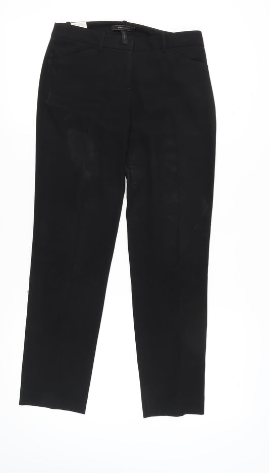 BCBGMAXAZRIA Women's Black Trousers, XS, Flat Front