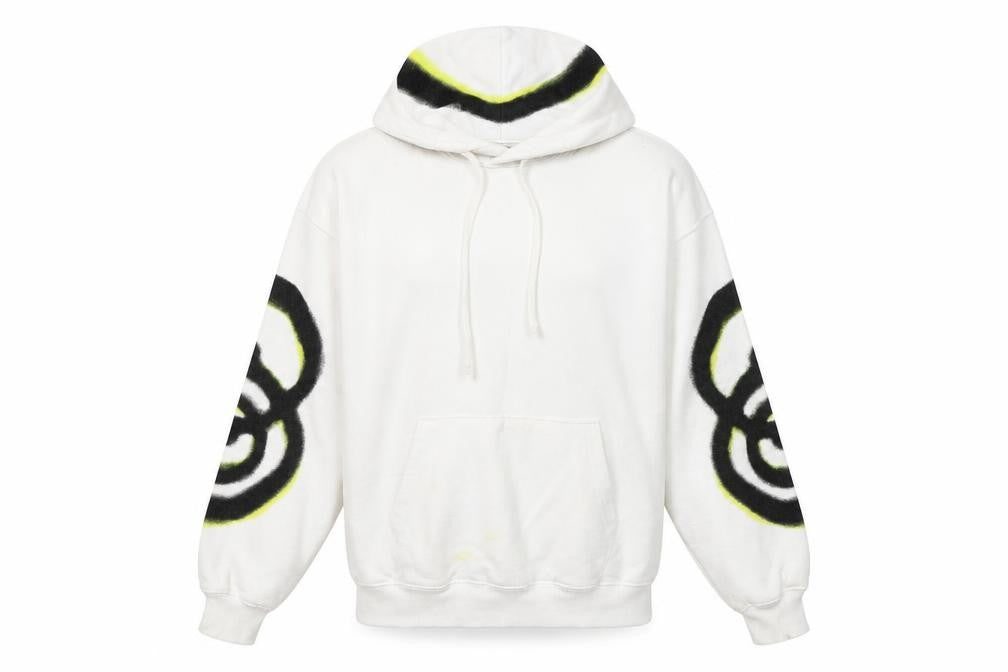 Zara Unisex White Pullover Hoodie, Size S, Cotton Blend