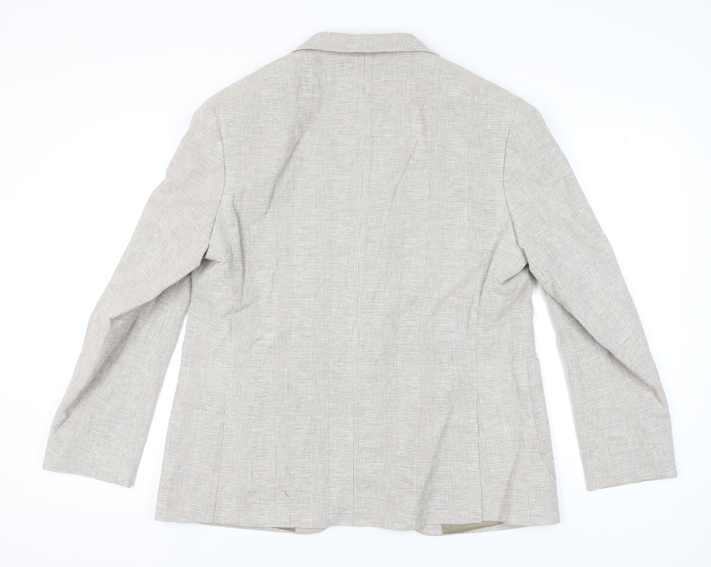 Marks and Spencer Men's Beige Check Blazer, 3XL