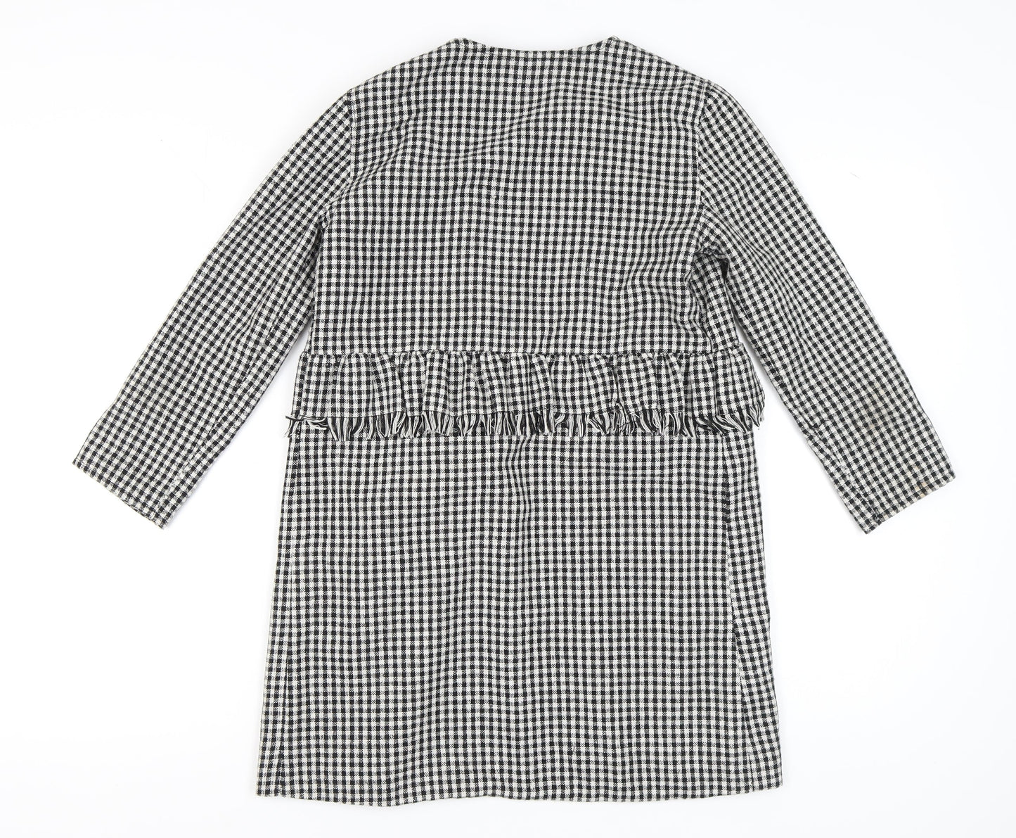 PrettyLittleThing Women's Black Check Coat Size 6