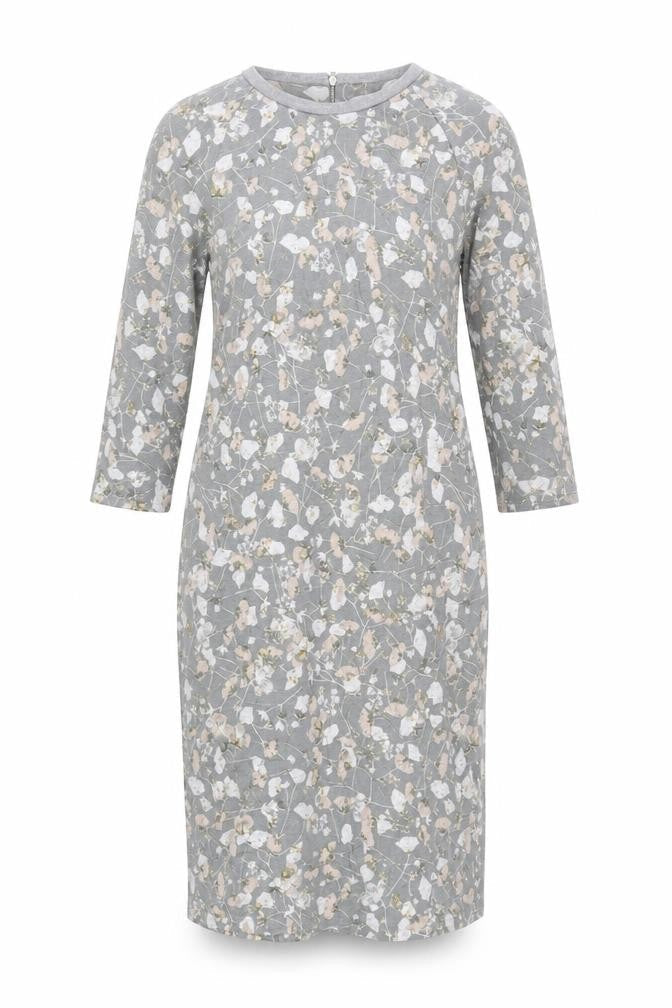 Marks and Spencer Grey Floral Women's Dress Size 10