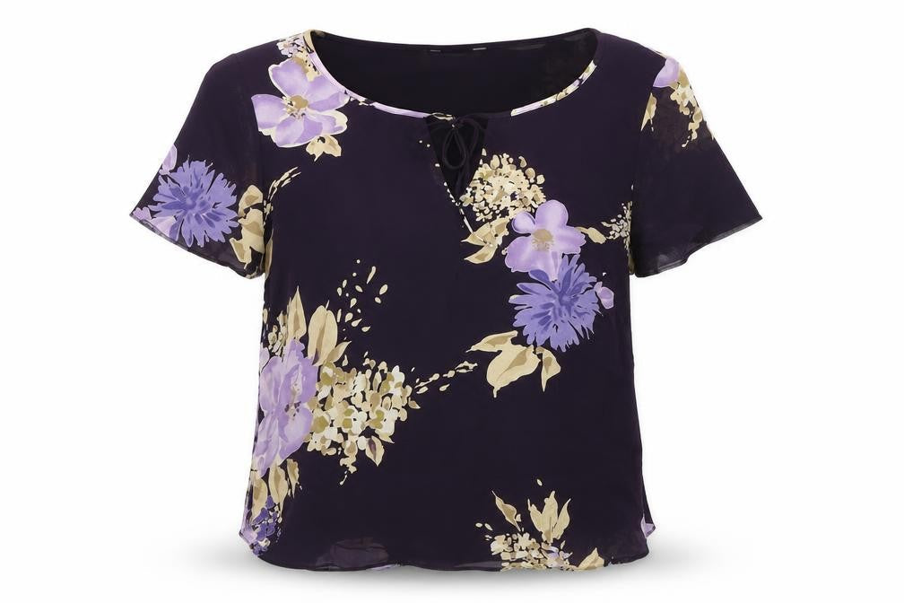 Marks & Spencer Women's Purple Floral Blouse Size 14