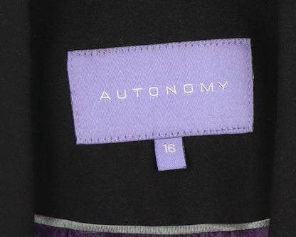 Autonomy Women's Black Blazer Size 16 Regular Fit
