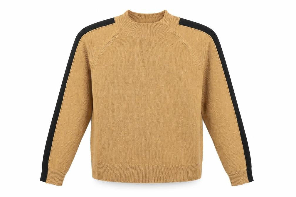 Brave Soul Women's Beige Black Knit Pullover Jumper M