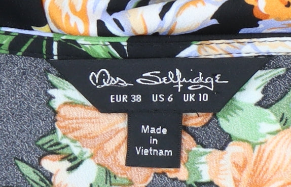 Miss Selfridge Women's Floral Wrap Dress Size 10