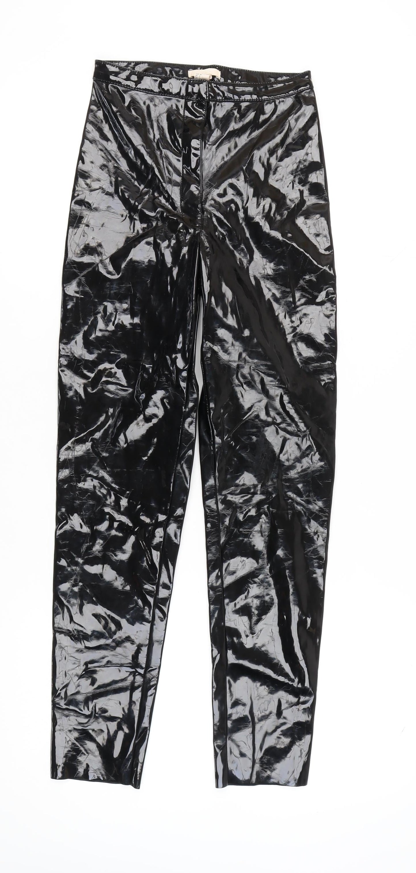 H&M Women's Black Straight-Leg Trousers Size 6