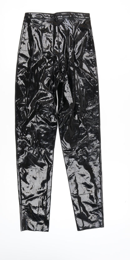 H&M Women's Black Straight-Leg Trousers Size 6