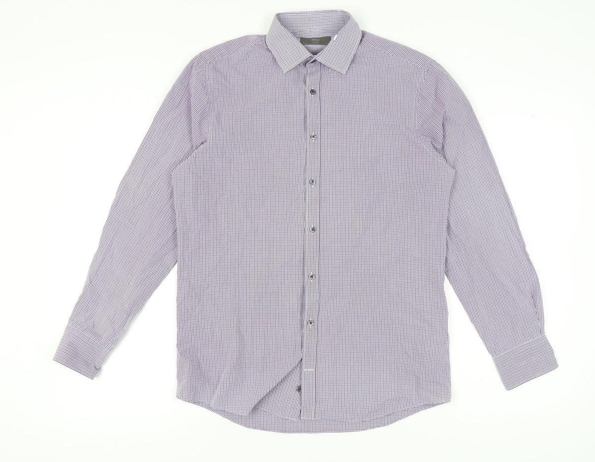 Marks & Spencer Men's Multicoloured Check Shirt, Size 15