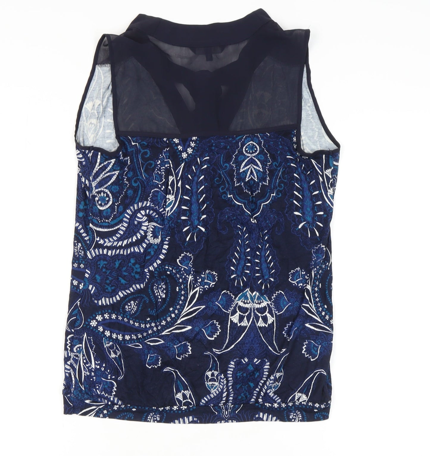 Next Women's Blue Paisley Tunic Blouse Size 10