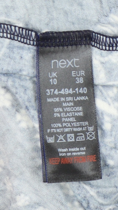 Next Women's Blue Paisley Tunic Blouse Size 10