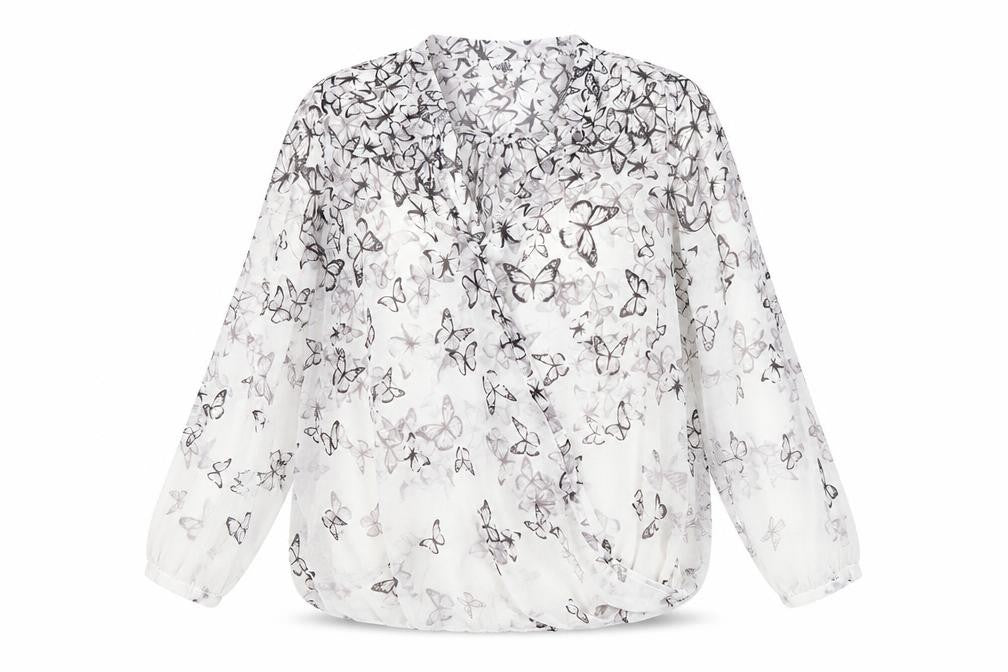 Wallis Women’s Butterfly Print Wrap Blouse Size 14